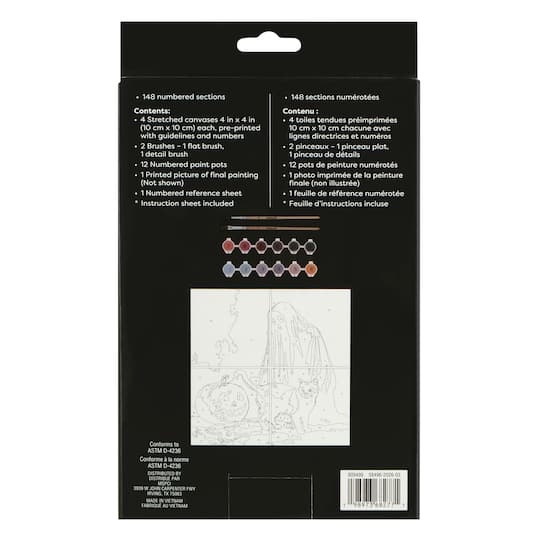 Jack-o'-Lantern, Black Cat & Ghost Paint-by-Number Gallery Mini Kit by Artist's Loft®